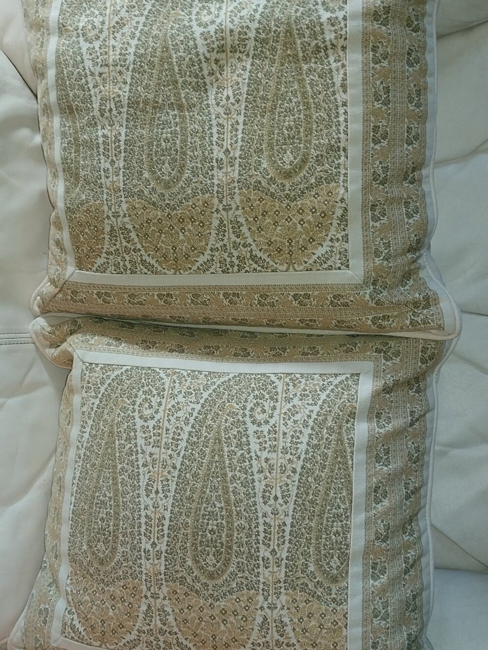 POTTERY BARN Pillows with Saffron Printed Paisley Covers – Set of 2